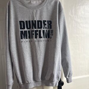 Dunder Mifflin Gray Crewneck Sweater